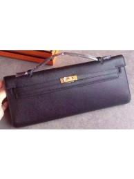 Hermes Kelly 31cm Clutch Epsom Leather KL31 Black Tl1086DS71