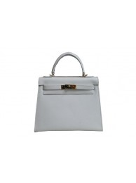 Hermes Kelly 32cm Shoulder Bag White Saffiano Leather K32 Gold Tl1810yx89