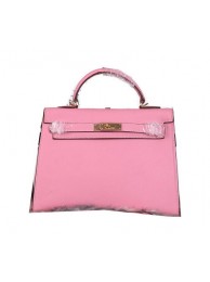 Hermes Kelly 32cm Shoulder Bags Grained Leather Pink Tl1434DI37