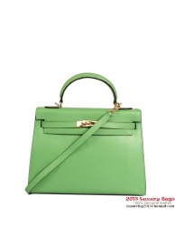 Hermes Kelly 32cm Top Handle Bag Green Togo Leather Gold Tl1905Zr53