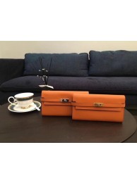Hermes Kelly Epsom Leather Wallet H4086 Orange Tl2062wn15