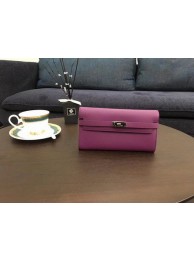 Hermes Kelly Epsom Leather Wallet H4086 Rose Tl2064Gh26