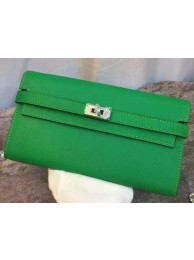 Hermes Kelly Wallet Epsom Leather H009 Green Tl2092rJ28