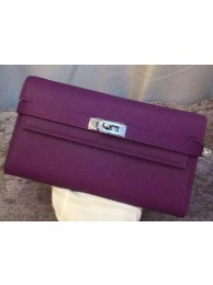 Hermes Kelly Wallet Epsom Leather H009 Purple Tl2088Rk60