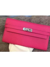 Hermes Kelly Wallet Epsom Leather H009 Rose Tl2091qM91