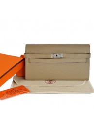 Hermes Kelly Wallet Togo Leather Bi-Fold Purse A708 Dark Grey Tl2299Oq54