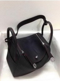 Hermes Lindy 30CM Original Leather Shoulder Bag HLD30 Black Tl1251vm49