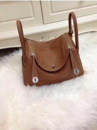 Hermes Lindy 30CM Original Leather Shoulder Bag HLD30 Brown Tl1244oK58