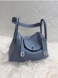 Hermes Lindy 30CM Original Leather Shoulder Bag HLD30 Light Blue Tl1243sY95