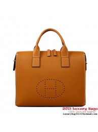 Hermes Mens Briefcase Calf Leather H1289A Camel Tl1856zd34