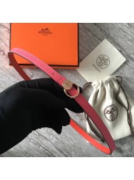 Hermes Mini belt buckle & Reversible leather strap 13 mm H07142 rose Tl3498PC54