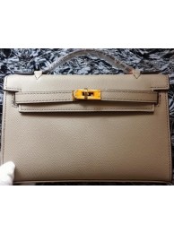 Hermes MINI Kelly 22cm Tote Bag Calf Leather K011 Grey Tl1181rf34