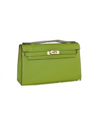 Hermes MINI Kelly 22cm Tote Bag Calfskin Leather Green Tl1533cP15