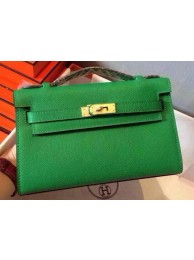 Hermes MINI Kelly 22cm Tote Bag Calfskin Leather K22 Green Tl1041Af99