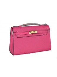 Hermes MINI Kelly 22cm Tote Bag Calfskin Leather Rose Tl1535TV86
