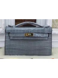 Hermes MINI Kelly 22cm Tote Bag Croco Leather KL22 SkyBlue Tl971Eb92
