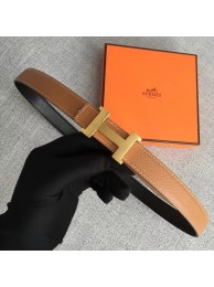 Hermes original epsom leather belts wide 2.5CM 2714 Camel Tl3552rJ28