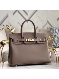 Hermes original Epsom Leather HB35O grey&gold Metal Tl559Hn31