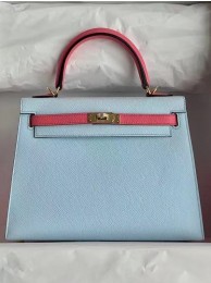 Hermes Original Epsom Leather KEL2578 skyblue&pink Tl344Xp72