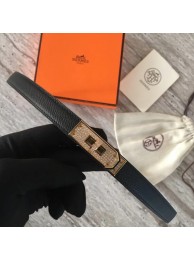 Hermes original epsom leather Kelly belt H069853 black Tl3551qM91