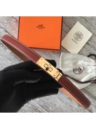 Hermes original epsom leather Kelly belt H069854 fuchsia gold plated metal Tl3522wn15