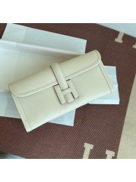 Hermes Original Espom Leather Clutch 37088 cream Tl225Wi77