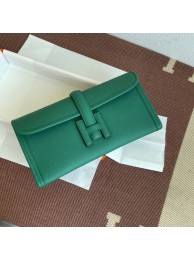 Hermes Original Espom Leather Clutch 37088 green Tl238vN22