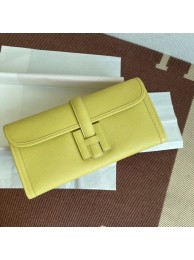 Hermes Original Espom Leather Clutch 37088 lemon Tl237wn15