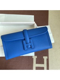 Hermes Original Espom Leather Clutch 37088 optic blue Tl245hc46