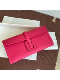 Hermes Original Espom Leather Clutch 37088 Purplish red Tl239Gh26