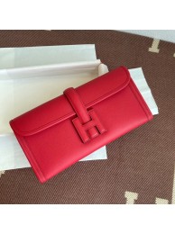 Hermes Original Espom Leather Clutch 37088 red Tl226VF54