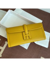 Hermes Original Espom Leather Clutch 37088 yellow Tl243fc78
