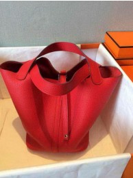 Hermes Picotin Lock 22cm Bags Litchi Leather HPT22 Red Tl1234Zf62