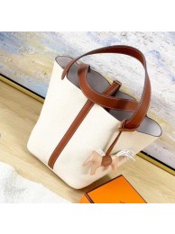 Hermes Picotin Lock 22cm Bags Litchi Leather HPT88 White Tl673Gm74