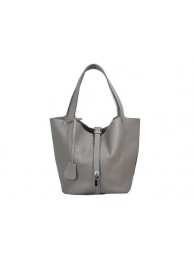 Hermes Picotin Lock MM Bag in Original Leather Grey Tl1637su78