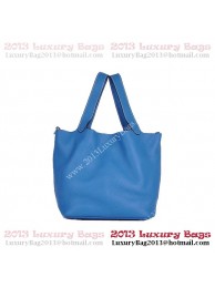 Hermes Picotin Lock PM Bag in Clemence Leather 8615 Blue Tl1847Is53