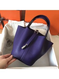 Hermes Picotin Lock PM Bags Original Leather H8688 violet Tl661FT35