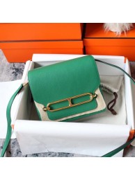 Hermes Roulis 19cm Evercolor 9D H9003 green&Gold Tl144HB29