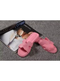 Hermes Slipper Togo Leather HO060 Pink Tl3413Nw52