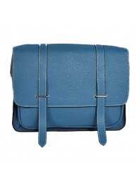 Hermes Steve 32CM Mens Bag Clemence Blue Tl1969HB29
