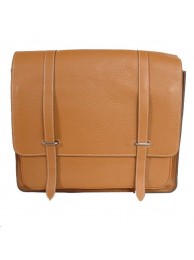 Hermes Steve 35CM Messenger Bag Clemence Leather Camel Tl1964Zf62