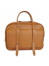 Hermes Steve 38CM Travel Bag Clemence Leather Camel Tl1959va68