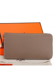 Hermes Zipper Wallet Original Saffiano Leather A309 Gray Tl2243uU16