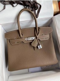 High Imitation Hermes Birkin Bag Original Togo Leather 17825 Gray Tl472bg96