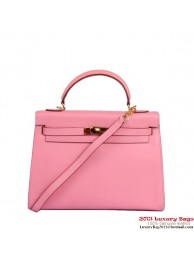 High Quality Hermes Kelly 32cm Top Handle Bag Pink Togo Leather Gold Tl1912BH97
