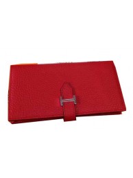High Quality Imitation Hermes Bearn Japonaise Grainy Leather Wallet H8622W Red Tl2156wn47