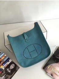 High Quality Imitation Hermes Evelyne 30cm Messenger Bag E3301 Light Blue Tl911Vu82