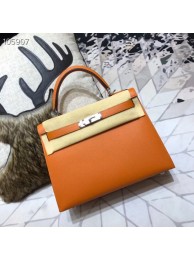 High Quality Imitation Hermes original Kelly Epsom Leather KL32 orange Tl696wn47