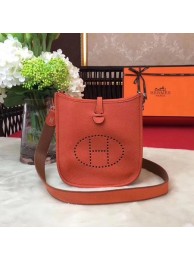 Imitation Fashion Hermes Evelyne mini 17cm Messenger Bag Original Calf Leather H1187 Orange Tl829kd19