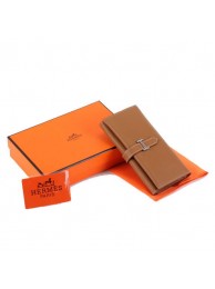 Imitation Hermes Bearn Japonaise Tri-Fold Wallet A308 Coffee Tl2337SU58